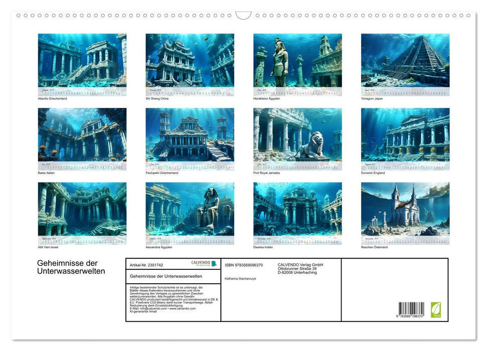 Geheimnisse der Unterwasserwelten (CALVENDO Wandkalender 2027)