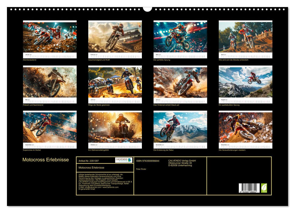 Motocross Erlebnisse (CALVENDO Wandkalender 2027)
