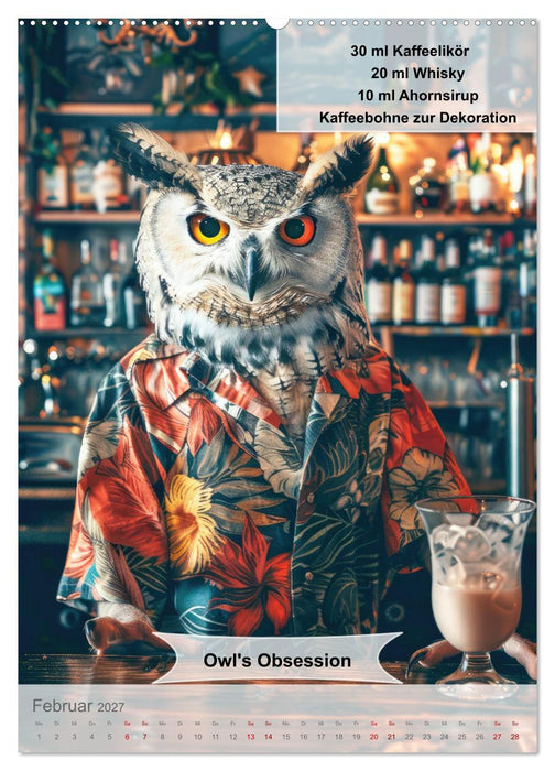 Tierisch leckere Cocktailrezepte (CALVENDO Wandkalender 2027)