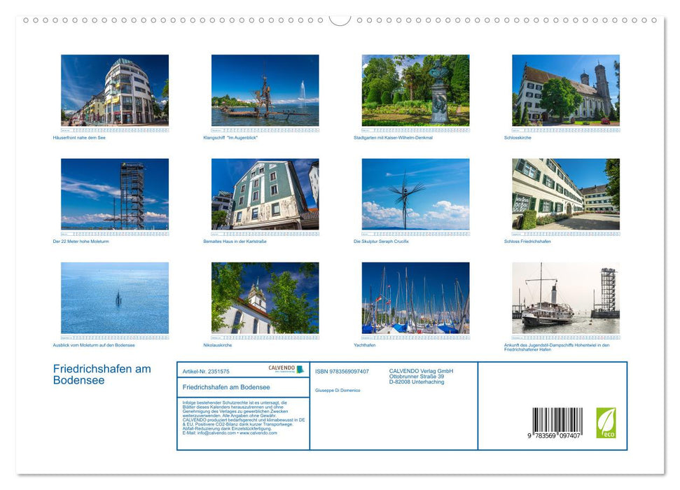 Friedrichshafen am Bodensee (CALVENDO Premium Wandkalender 2027)