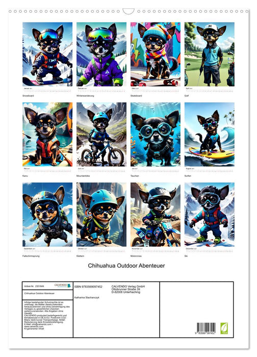Chihuahua Outdoor Abenteuer (CALVENDO Wandkalender 2027)