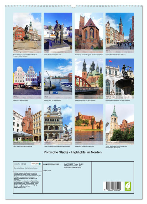 Polnische Städte - Highlights im Norden (CALVENDO Premium Wandkalender 2027)
