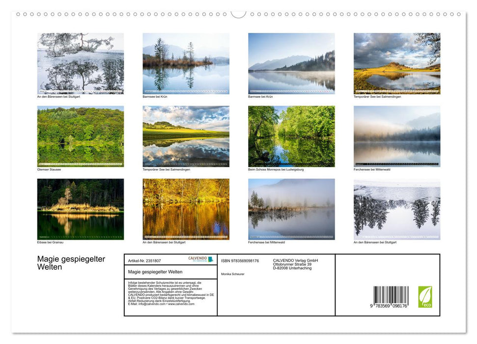 Magie gespiegelter Welten (CALVENDO Premium Wandkalender 2027)