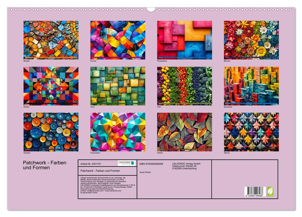 Patchwork - Farben und Formen (CALVENDO Wandkalender 2027)