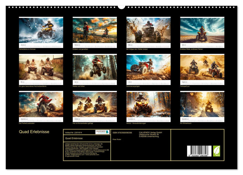 Quad Erlebnisse (CALVENDO Premium Wandkalender 2027)