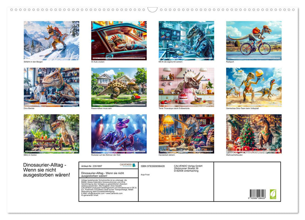 Dinosaurier-Alltag - Wenn sie nicht ausgestorben wären! (CALVENDO Wandkalender 2027)