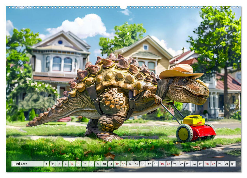 Dinosaurier-Alltag - Wenn sie nicht ausgestorben wären! (CALVENDO Wandkalender 2027)