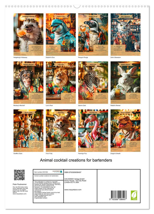 Animal cocktail creations for bartenders (CALVENDO Premium-Calendar 2027)
