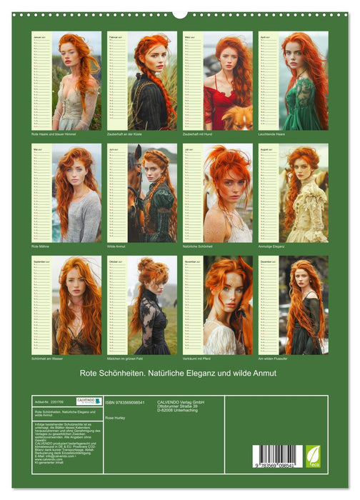 Rote Schönheiten. Natürliche Eleganz und wilde Anmut (CALVENDO Premium Wandkalender 2027)