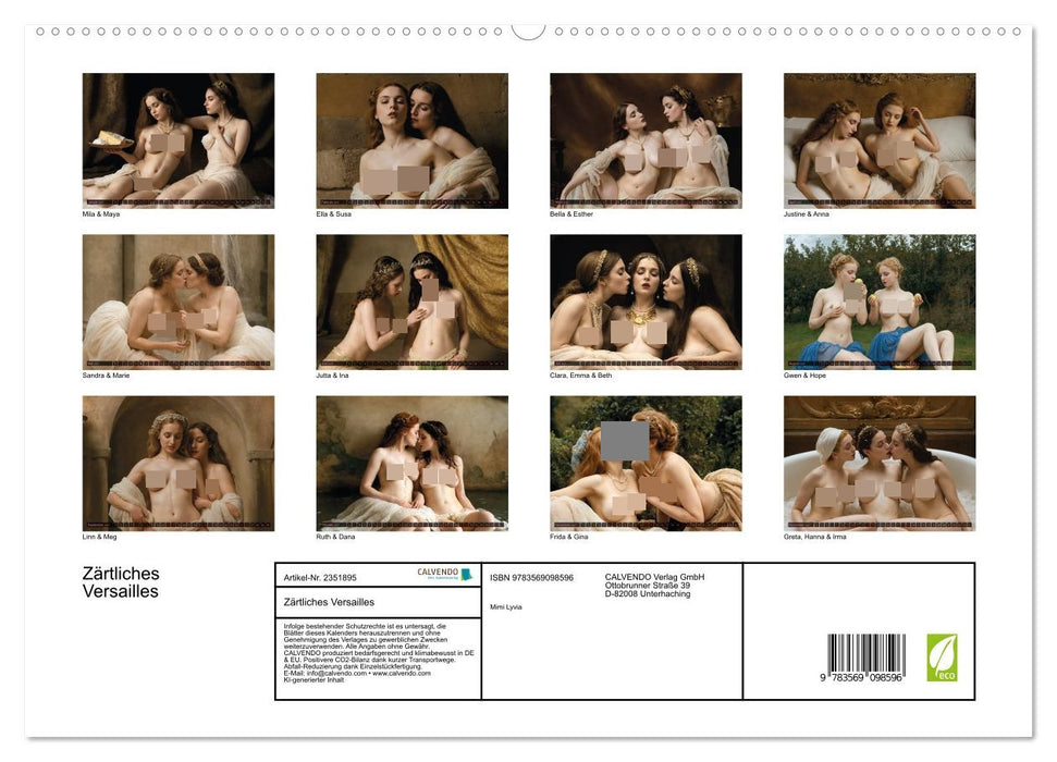 Zärtliches Versailles (CALVENDO Premium Wandkalender 2027)