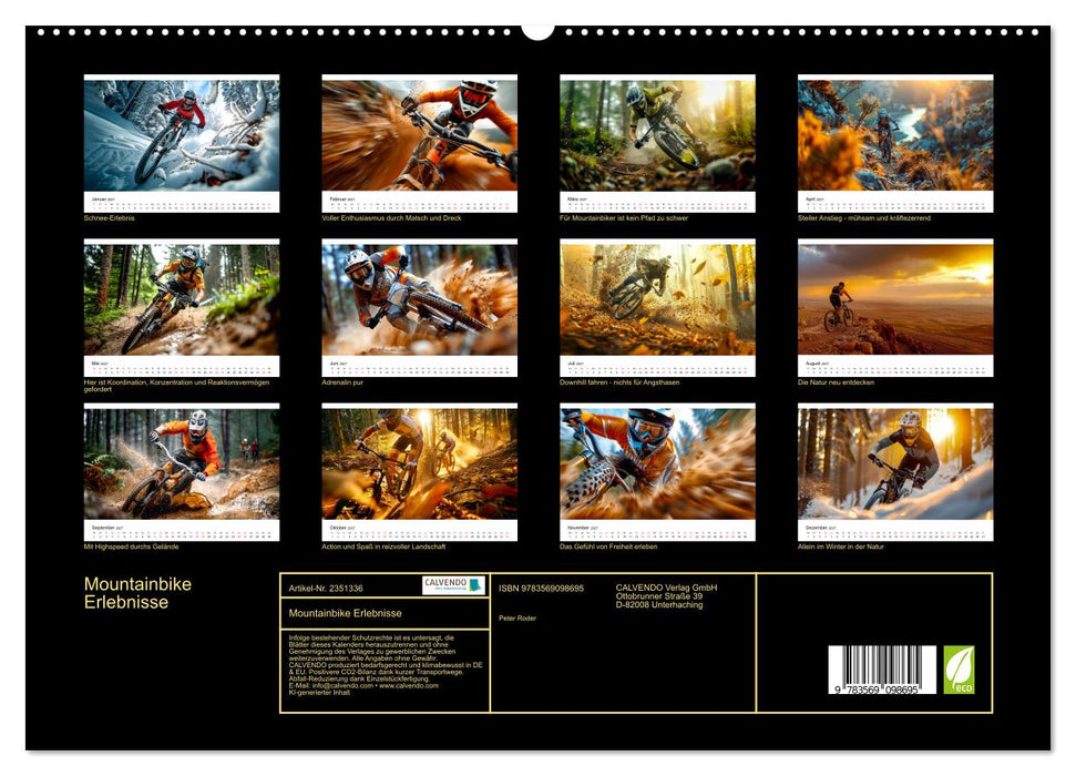 Mountainbike Erlebnisse (CALVENDO Premium Wandkalender 2027)