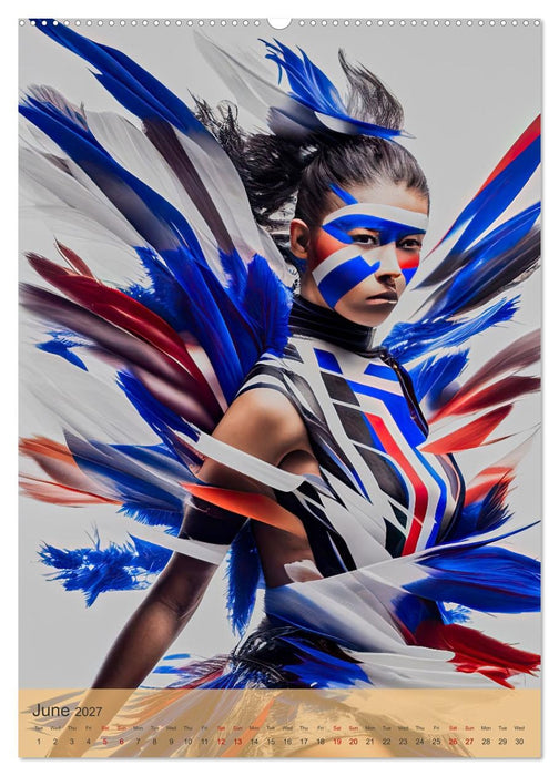 American beauties in a feather style (CALVENDO Monthly Calendar 2027)