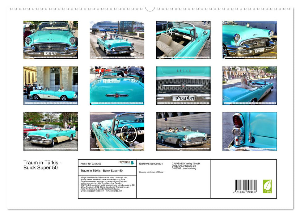 Traum in Türkis - Buick Super 50 (CALVENDO Premium Wandkalender 2027)