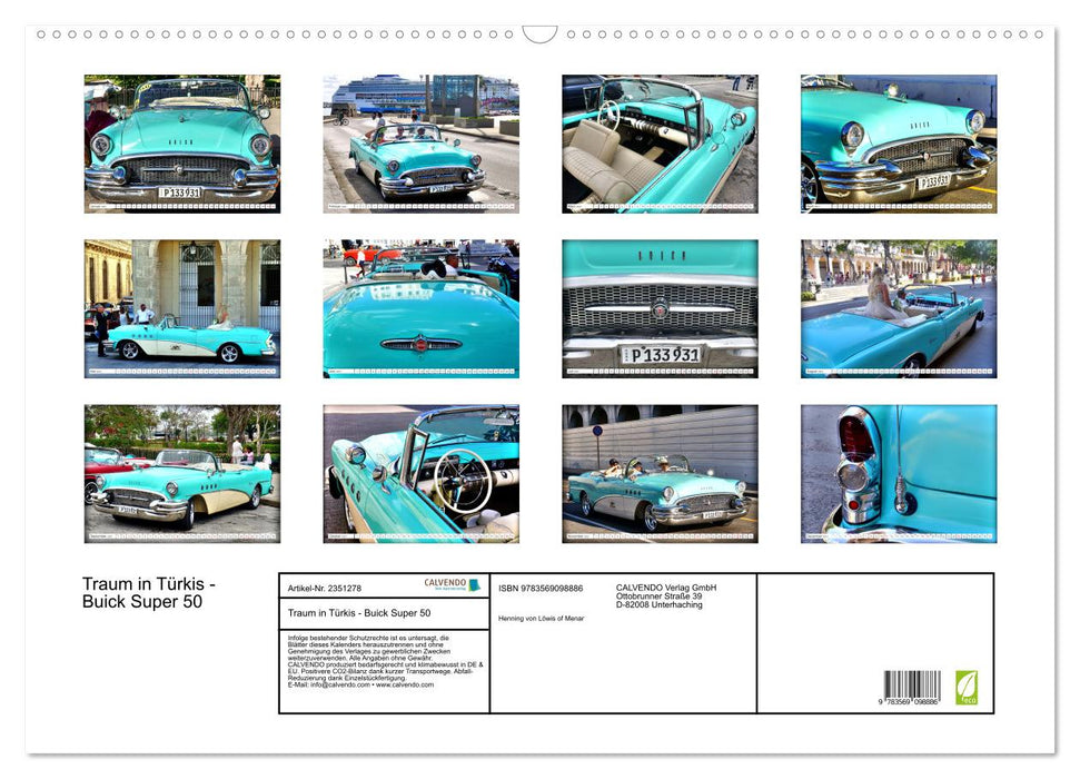 Traum in Türkis - Buick Super 50 (CALVENDO Wandkalender 2027)