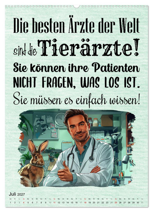 Tierarztsprüche (CALVENDO Premium Wandkalender 2027)