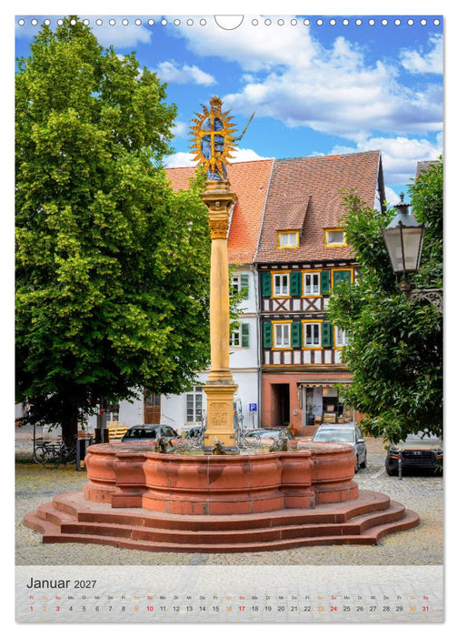 Stadtbummel in Ladenburg - Die Römer- und Fachwerk-Stadt (CALVENDO Wandkalender 2027)