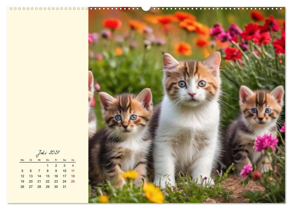 Samtpfoten im Blütenmeer (CALVENDO Premium Wandkalender 2027)