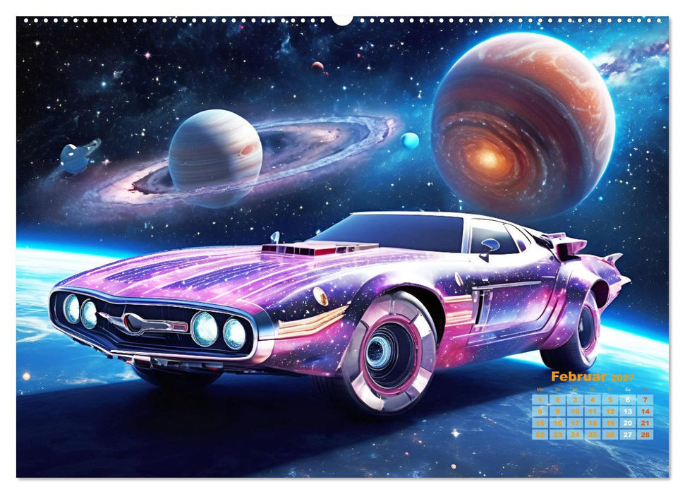 Im Weltall unterwegs - Verrückte Fahrzeuge im Universum (CALVENDO Premium Wandkalender 2027)