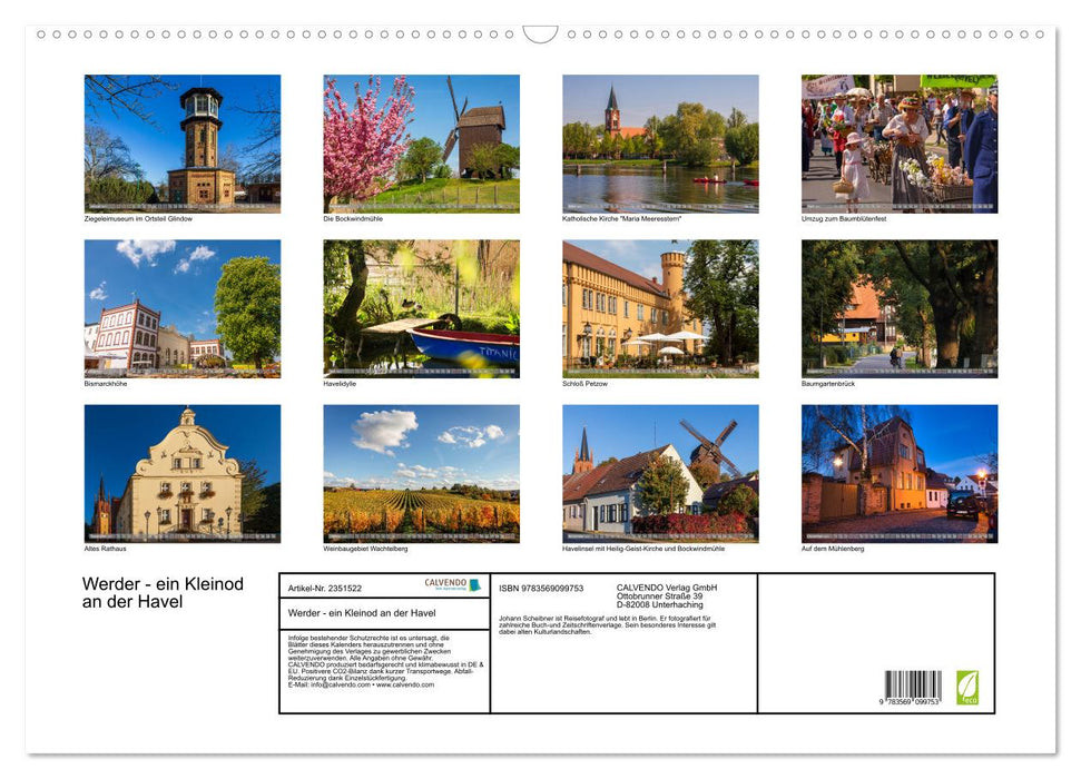 Werder - ein Kleinod an der Havel (CALVENDO Wandkalender 2027)