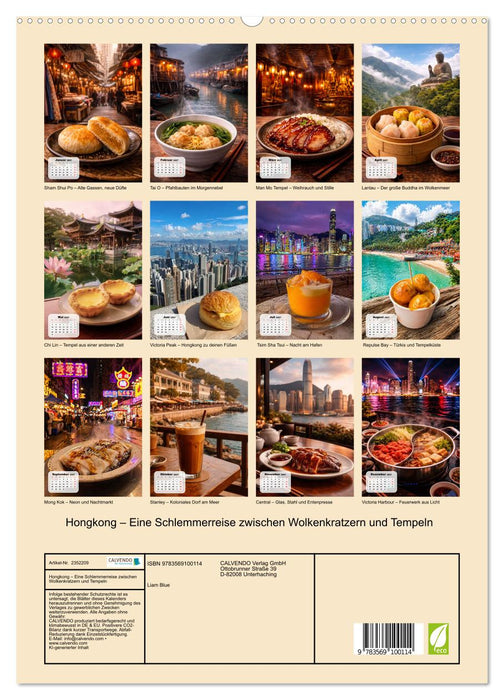 Hongkong – Eine Schlemmerreise zwischen Wolkenkratzern und Tempeln (CALVENDO Premium Wandkalender 2027)
