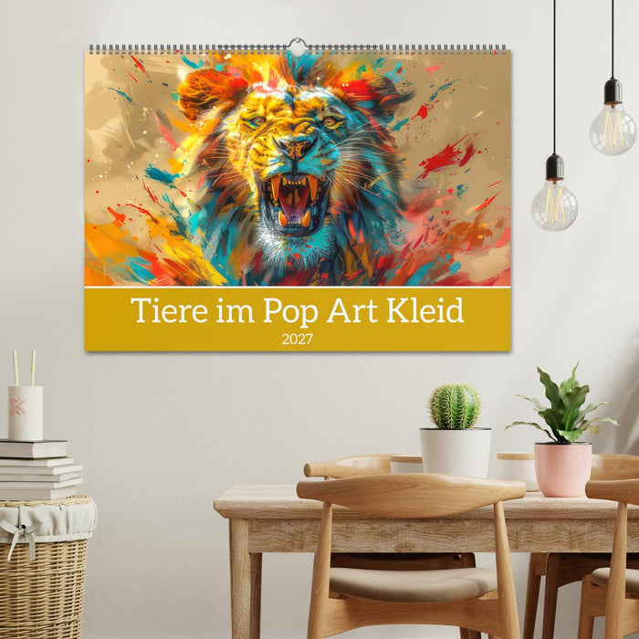Tiere im Pop Art Kleid (CALVENDO Wandkalender 2027)