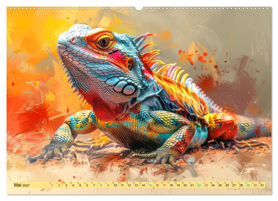 Tiere im Pop Art Kleid (CALVENDO Wandkalender 2027)