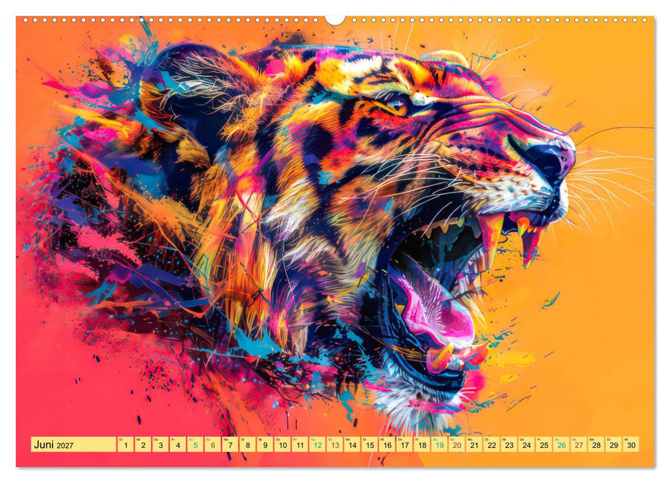 Tiere im Pop Art Kleid (CALVENDO Wandkalender 2027)