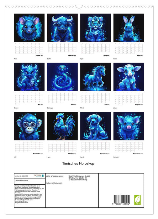 Tierisches Horoskop (CALVENDO Premium Wandkalender 2027)