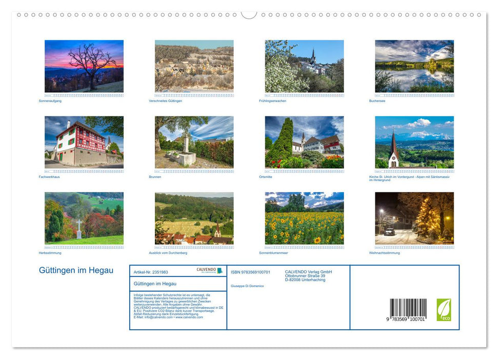 Güttingen im Hegau (CALVENDO Premium Wandkalender 2027)