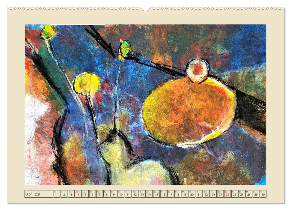 Kaleidoskop in Braun - Abstrakte Malerei in warmen Erdfarben (CALVENDO Premium Wandkalender 2027)