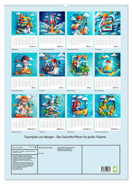 Traumjobs von Morgen - Der Zukunfts-Planer für große Träume (CALVENDO Wandkalender 2027)