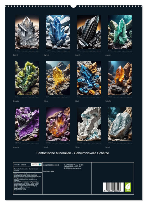 Fantastische Mineralien - Geheimnisvolle Schätze (CALVENDO Premium Wandkalender 2027)