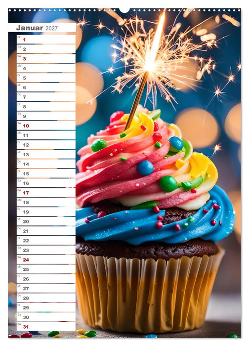 Festliche Momente - Ein Jahr mit KI Geburtstagen (CALVENDO Wandkalender 2027)