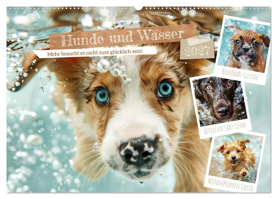 Hunde und Wasser (CALVENDO Wandkalender 2027)