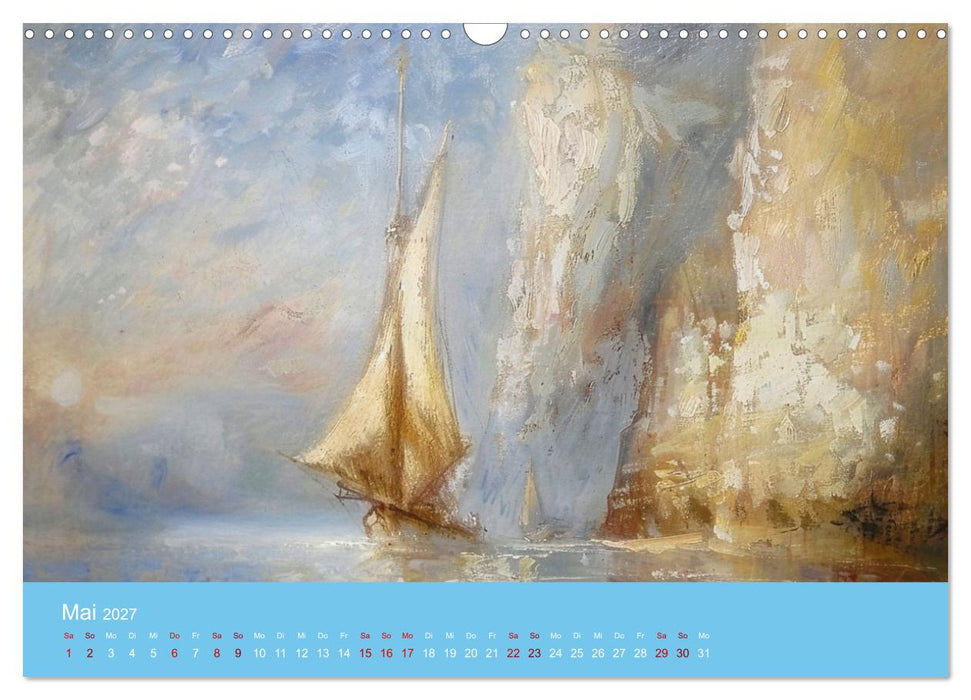 Das trunkene Schiff mit Bildern im William Turner-Stil (CALVENDO Wandkalender 2027)