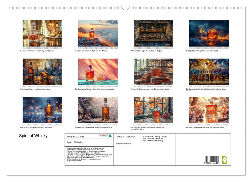 Spirit of Whisky (CALVENDO Wandkalender 2027)