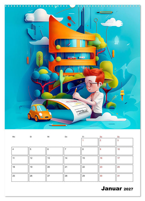 Traumjobs von Morgen - Der Zukunfts-Planer für große Träume (CALVENDO Premium Wandkalender 2027)