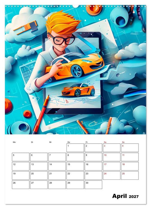 Traumjobs von Morgen - Der Zukunfts-Planer für große Träume (CALVENDO Premium Wandkalender 2027)