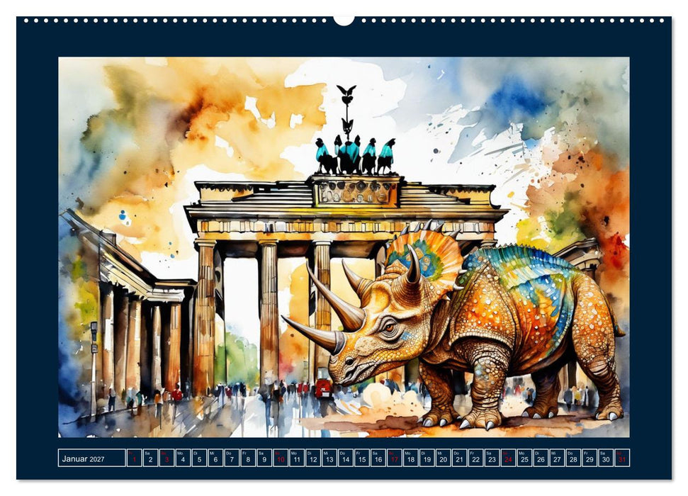 Dinosaurier erobern die Welt zurück (CALVENDO Premium Wandkalender 2027)