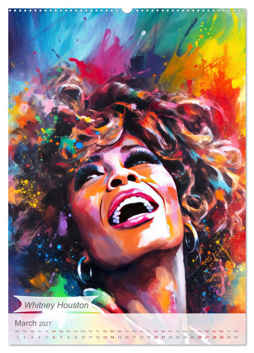Music legends in magic art (CALVENDO Monthly Calendar 2027)