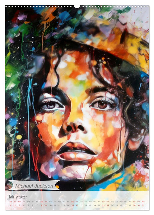 Music legends in magic art (CALVENDO Monthly Calendar 2027)
