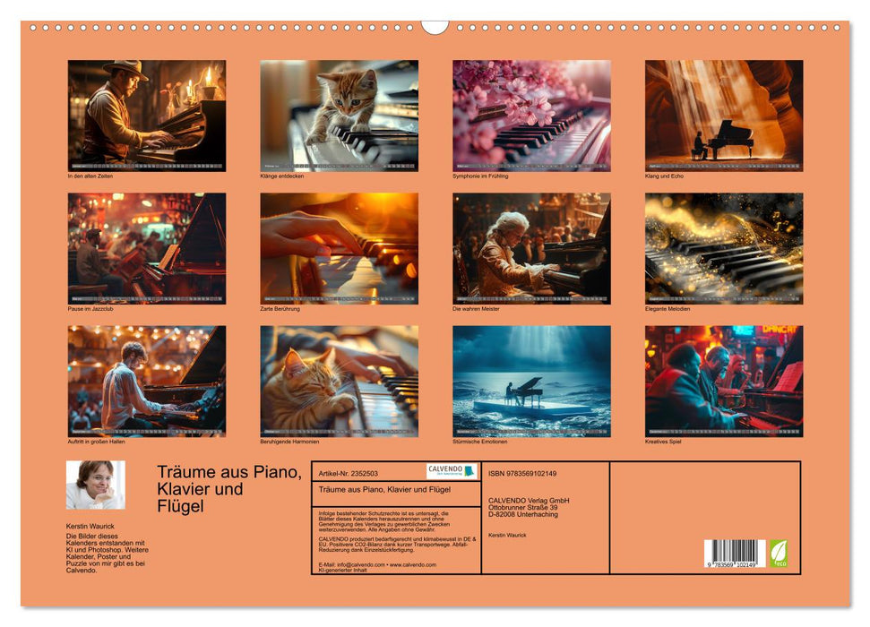 Träume aus Piano, Klavier und Flügel (CALVENDO Wandkalender 2027)