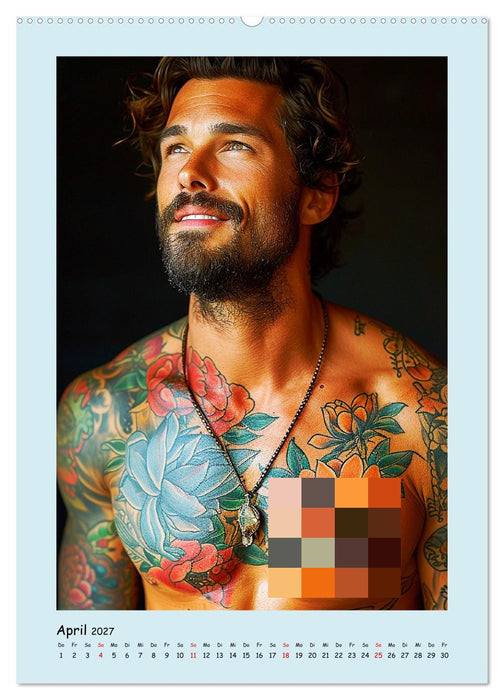 Tattoo-Boys. Coole Jungs am Meer (CALVENDO Wandkalender 2027)