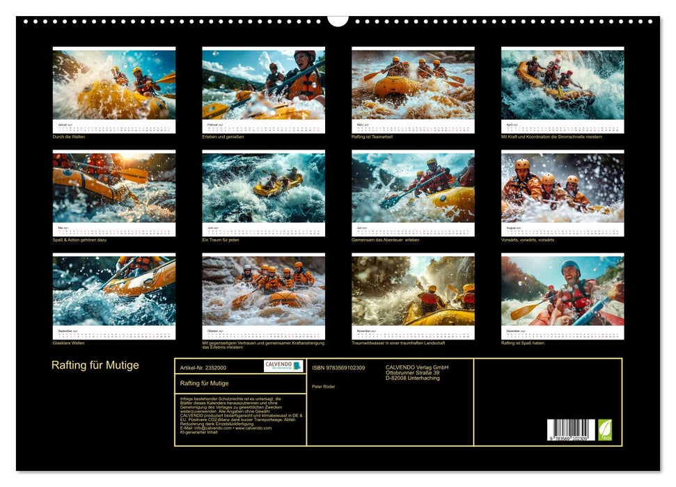 Rafting für Mutige (CALVENDO Wandkalender 2027)