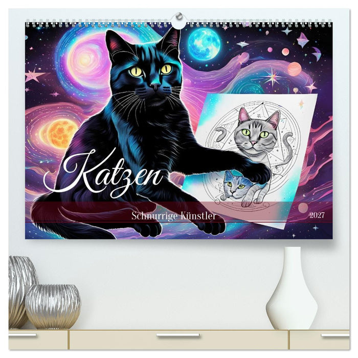 Katzen Schnurrige Künstler (CALVENDO Premium Wandkalender 2027)