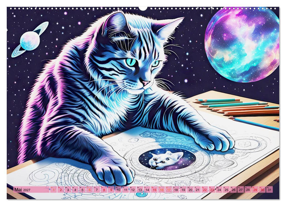 Katzen Schnurrige Künstler (CALVENDO Premium Wandkalender 2027)