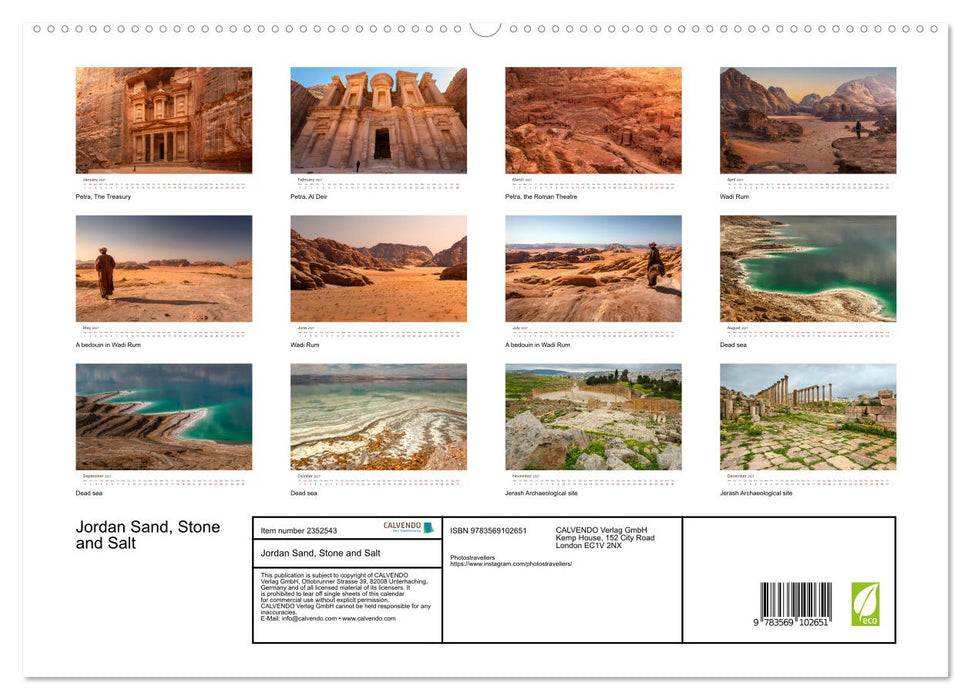 Jordan Sand, Stone and Salt (CALVENDO Premium-Calendar 2027)