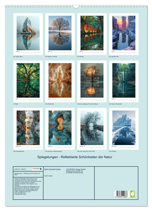 Spiegelungen - Reflektierte Schönheiten der Natur (CALVENDO Wandkalender 2027)