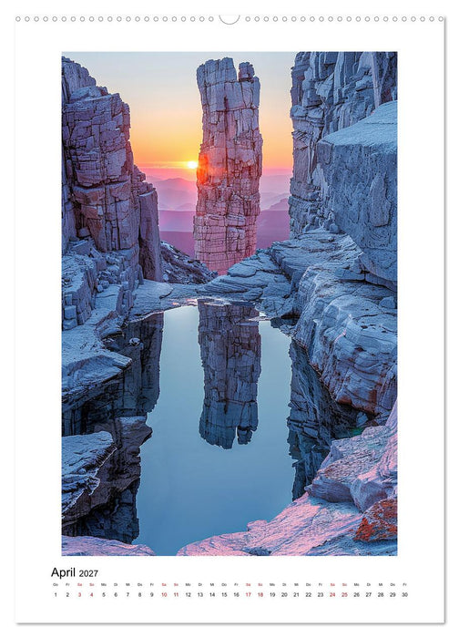 Spiegelungen - Reflektierte Schönheiten der Natur (CALVENDO Wandkalender 2027)