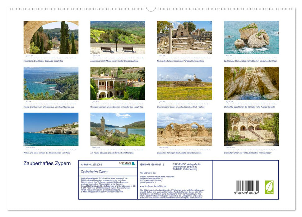 Zauberhaftes Zypern (CALVENDO Premium Wandkalender 2027)